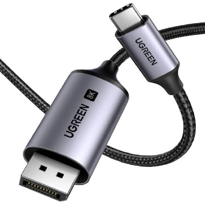 Ugreen 25839 USB-C To Display Port Cable 8K@60Hz 4K@240Hz, 3M - Black