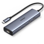 UGREEN 6-in-1 USB C Hub with 10Gbps Ethernet 2x USB-C 3.2, 2x USB-A, 45320 - Gray