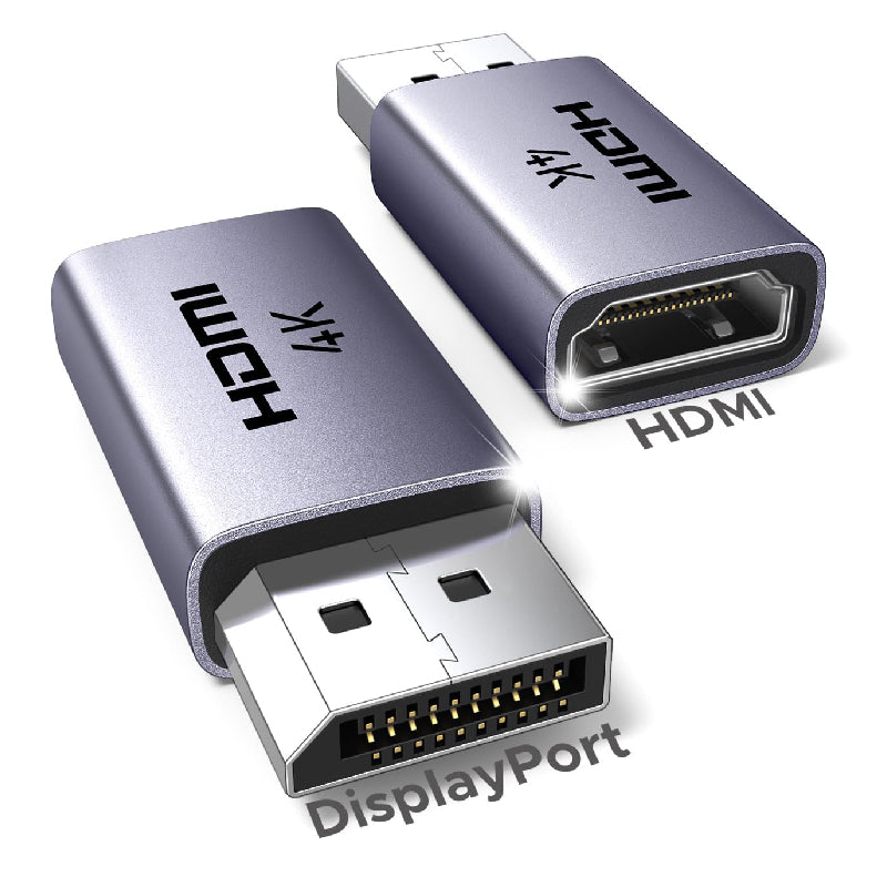 Ugreen 55935 DisplayPort(DP) Male to HDMI 4K 30Hz 10.2Gbps Adapter (2pcs) -Grey