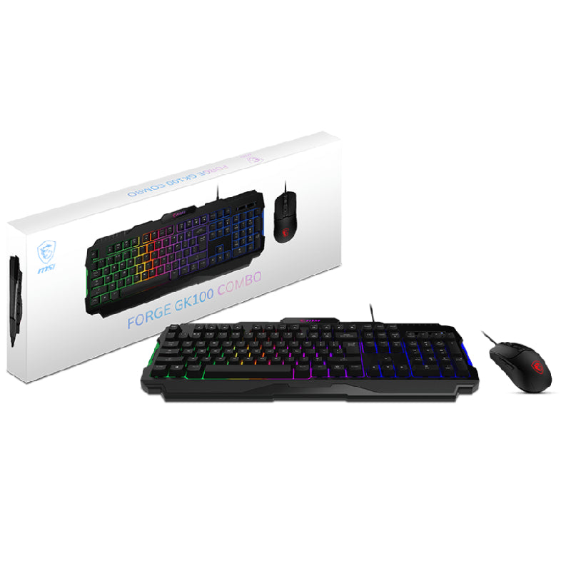 Msi Forge GK100 Combo Keyboard And Mouse - Black