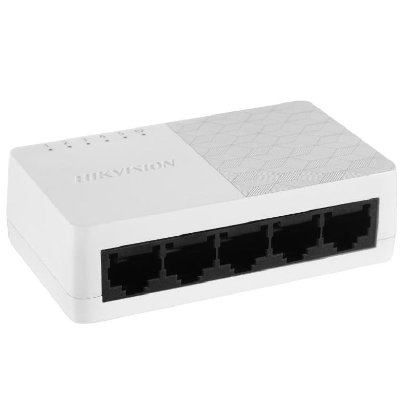 Hikvision 5-Port Fast Ethernet Plastic Switch, DS-3E0105D-O - White