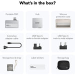 Lexar Professional Go Portable Hard Disk SSD 1TB with Hub USB 3.2 GEEN2, SL400 - Silver