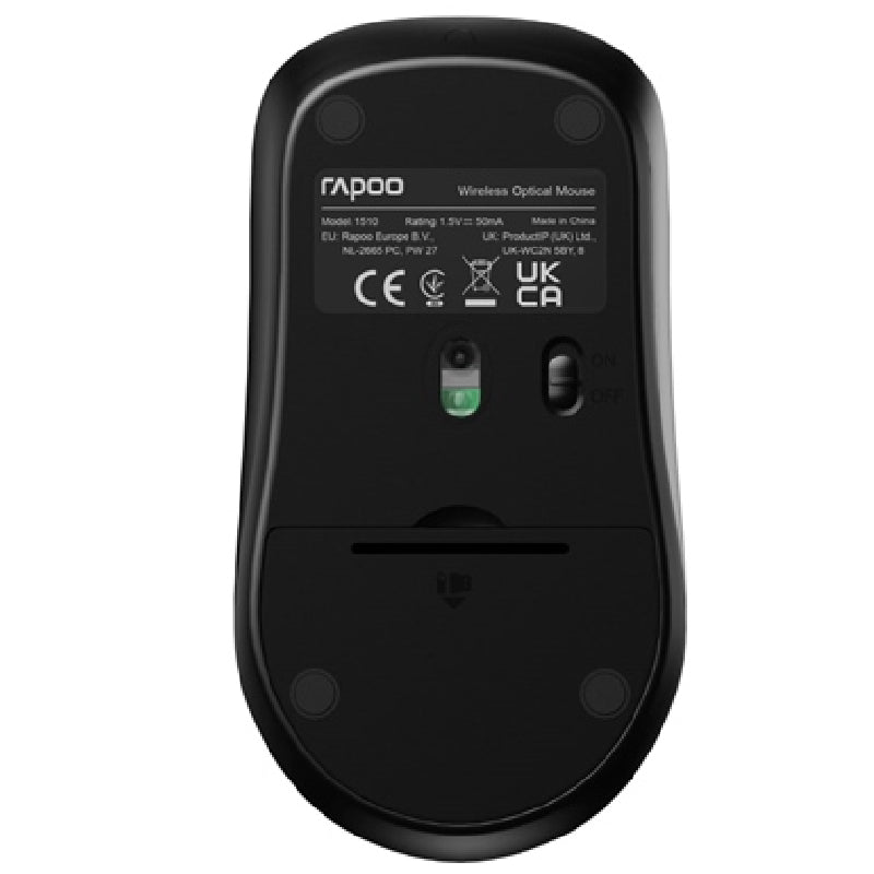 Rapoo 1510 Silent Wireless Mouse - Black