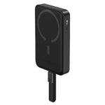 Baseus 10000mAh Magnetic Mini Wireless Fast Charge Power Bank, 30W With Built-In Type-C Cable, P1002210B113-00 - Black