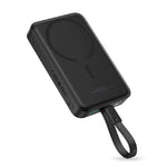 Baseus 10000mAh Magnetic Mini Wireless Fast Charge Power Bank, 30W With Built-In Type-C Cable, P1002210B113-00 - Black
