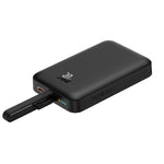 Baseus 10000mAh Magnetic Mini Wireless Fast Charge Power Bank, 30W With Built-In Type-C Cable, P1002210B113-00 - Black