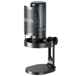 Boya BY-K3 USB RGB Microphone – Studio Sound, Plug & Play, RGB Lighting - Black