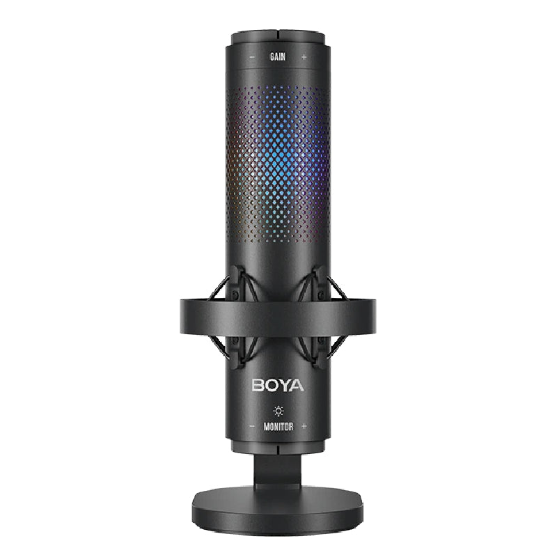 Boya BY-K9 USB RGB Microphone – Studio Sound, Plug & Play, RGB Lighting - Black