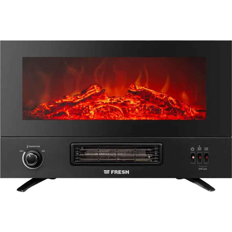 Fresh Fire TV Heater, 2000 Watt - Black