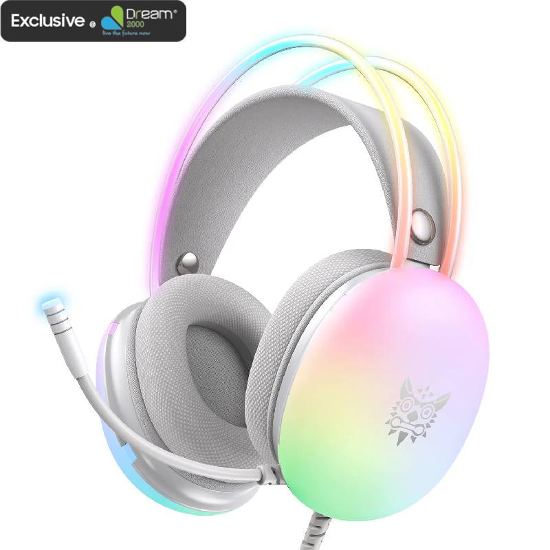 Onikuma X25 Gaming Headset RGB - White