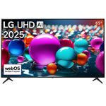 LG Smart TV, 65 inches, 4K UHD resolution, webOS25, AI support, Wi-Fi, built-in receiver, 65UA84006LB - Black