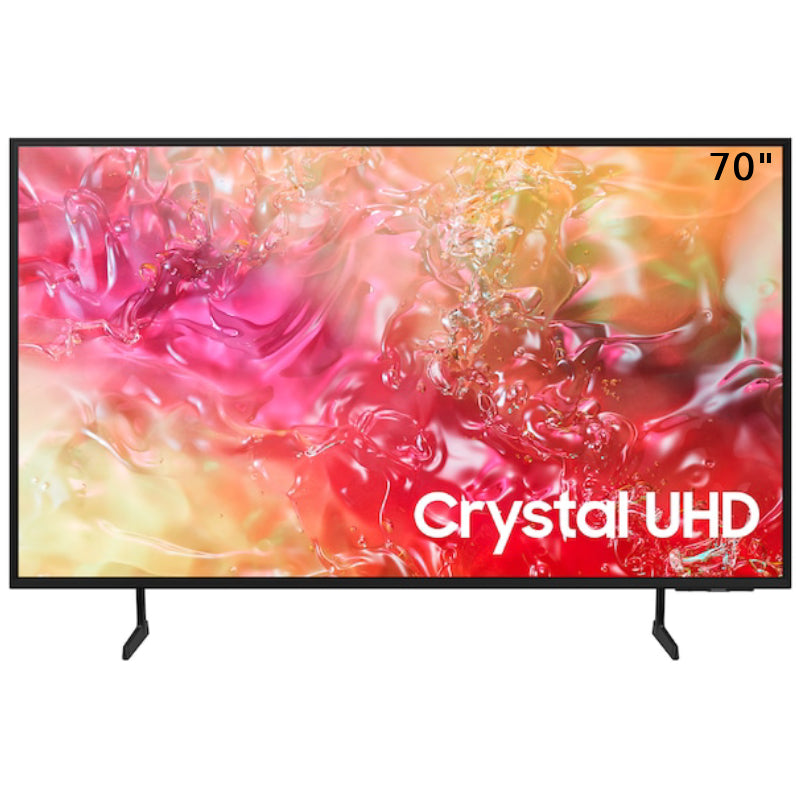 Samsung 70 Inch Crystal UHD 4K Smart TV, 70DU7000 - Black