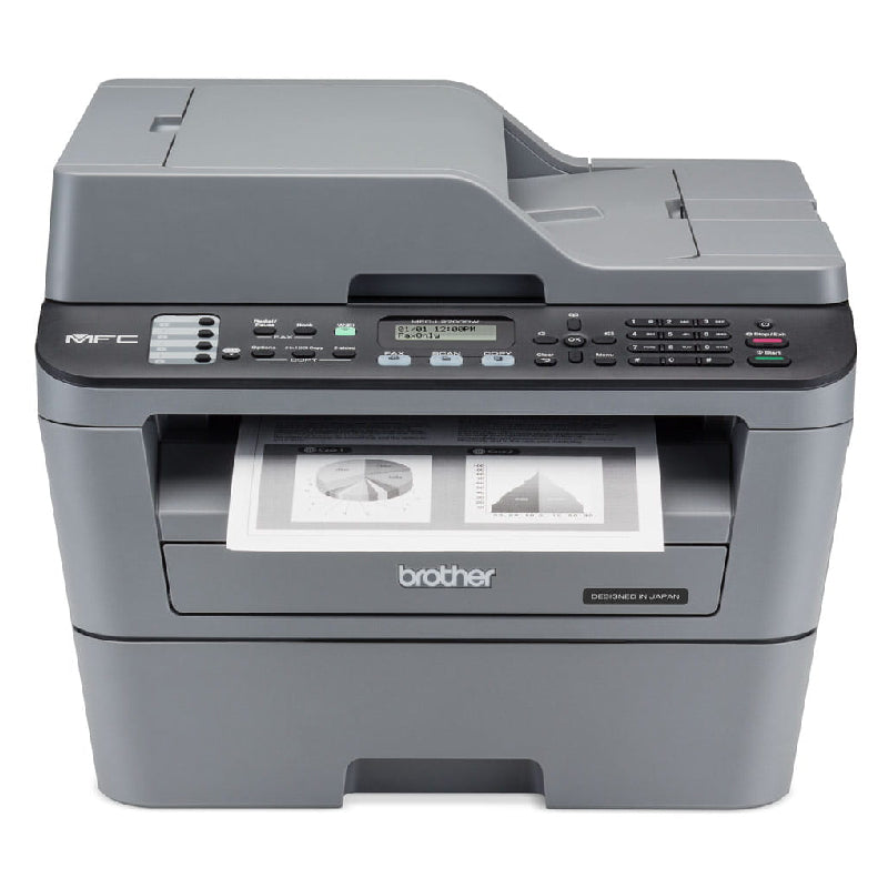 Brother 4-in-1 Monochrome Laser Multi-Function Center with Automatic 2-sided Printing, MFC-L2700DW - Gray