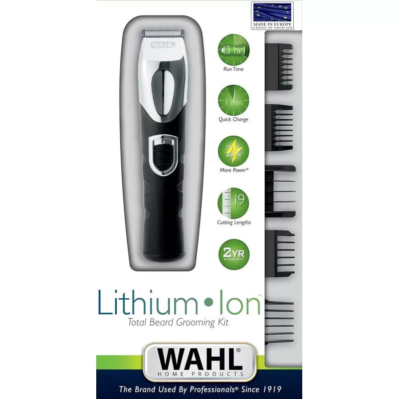 Wahl Rechargeable Wet and Dry Hair Trimmer, 09854-2916 - Black&Silver