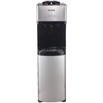 Ocean Water Dispenser, 3 Taps, (Cold - Hot), Bottom Loading, Stainless Steel, With Cabinet, OCMWD 33206 C - Silver&Black