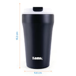Tank Everyday Mug, 350ml, Stainless Steel, BPA free, insulated, Leakproof - Black