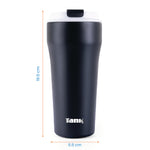Tank Everyday Mug, 480ml, Stainless Steel, BPA free, insulated, Leakproof - Black
