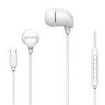 Philips TAE2146 Wired Earphone With Mic USB Type-C Connector In Ear - White