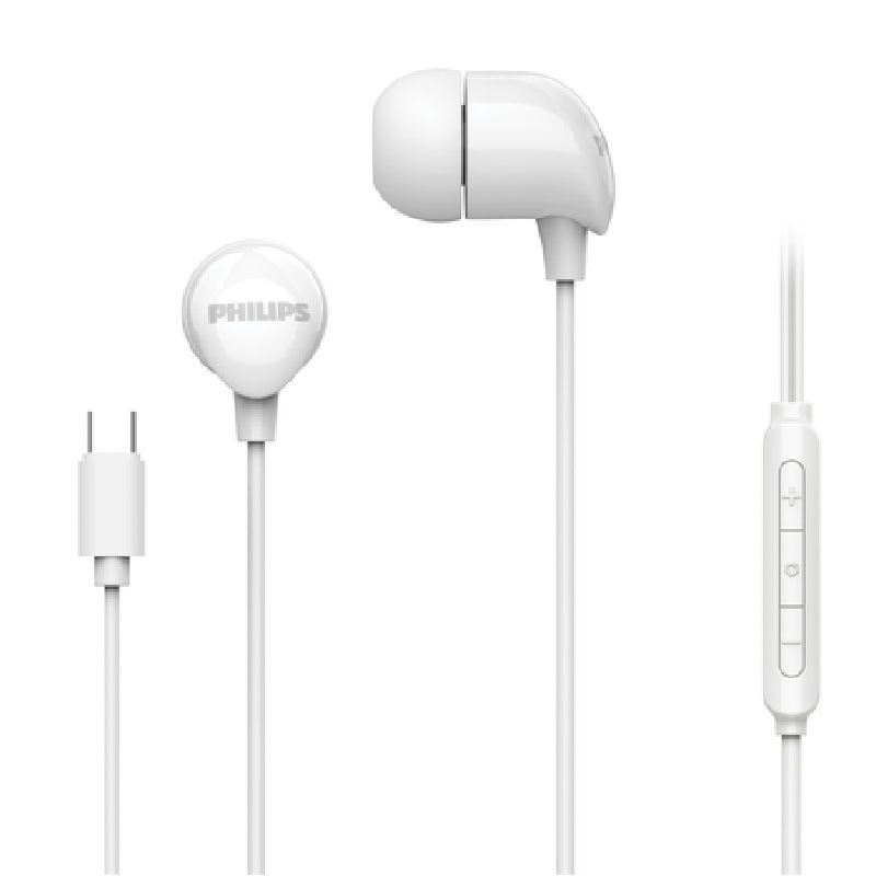 Philips TAE2146 Wired Earphone With Mic USB Type-C Connector In Ear - White