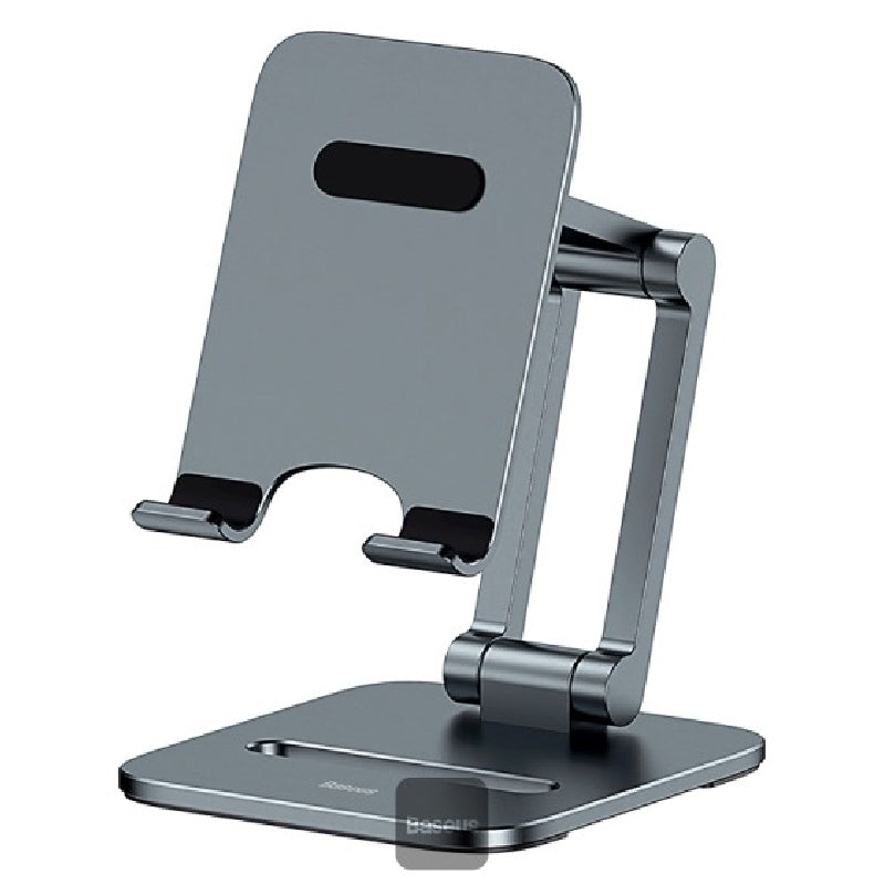 Baseus Desktop Biaxial Foldable Metal Stand For Phones, LUSZ000013 - Grey