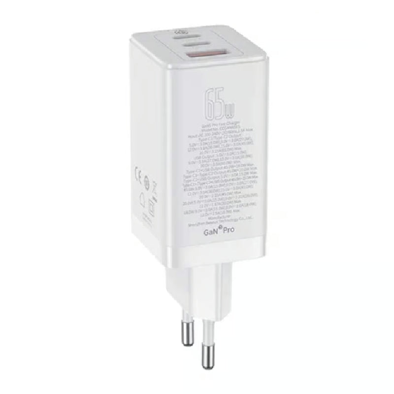 Baseus GaN5 Pro Fast Charger, 65W, CCGGP1220202 - White