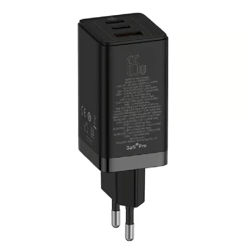 Baseus GaN5 Pro Fast Charger, 65W, CCGGP1220201 - Black
