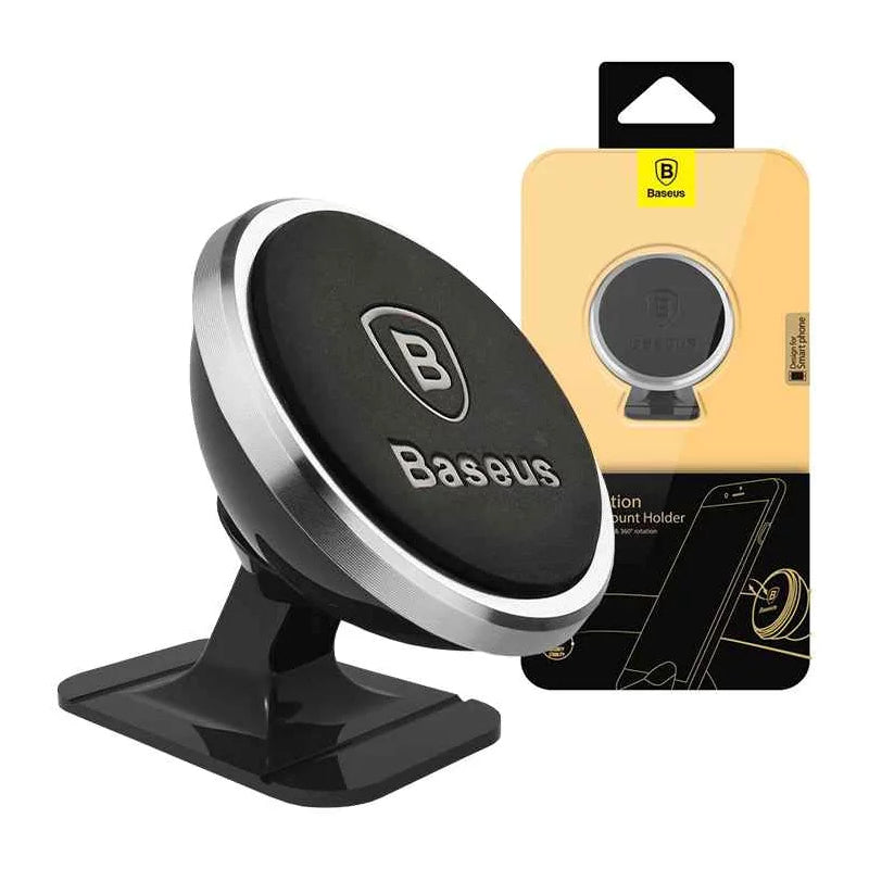 Baseus 360° Adjustable Magnetic Phone Mount, SUCX140012 - Silver