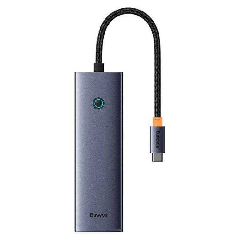 Baseus Flite Series 7-Port Hub, 4K Fast Charging, 100W PD, 2 USB 3.0 Ports, HDMI 4K@60Hz, RJ45 1000Mbps, SD/TF Card Reader, B00052805813-00 - Grey