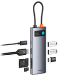 Baseus Metal Gleam Series 7-Ports USB-C Hub, 4K 60Hz Clarity, B00052808811-00 -Space Gray