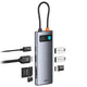 باسيوس ميتال جليم سيريس USB-C موزع ، 7 منافذ، دقة 4K، 60 هرتز، B00052808811-00