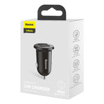 Baseus Grain Pro Car Charger, 30W, Dual USB 4.8A, CCALL-P01 - Black