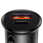 Baseus Metal Car Charger, 30W, CCALL-BS01 - Black