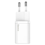Baseus Super Si 1C Fast Charger Type-C, 20W, CCSUP-B02 - white