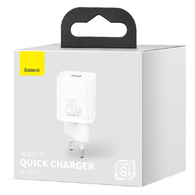Baseus Super Si 1C Fast Charger Type-C, 20W, CCSUP-B02 - white