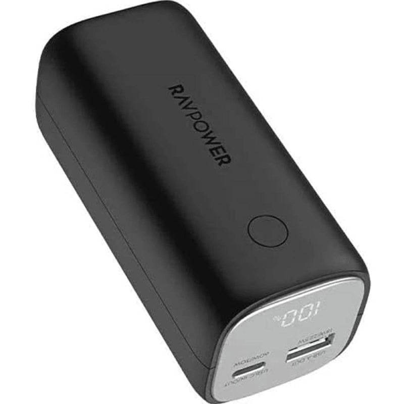 RavPower Supre PD Pioneer Power Bank, 10400mAh, 30Watt, RP-PB208 - Black