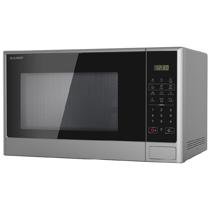 Sharp Microwave Solo 28 Liter, 1100 Watt, 9 Menus, R-280CR(S) - Silver