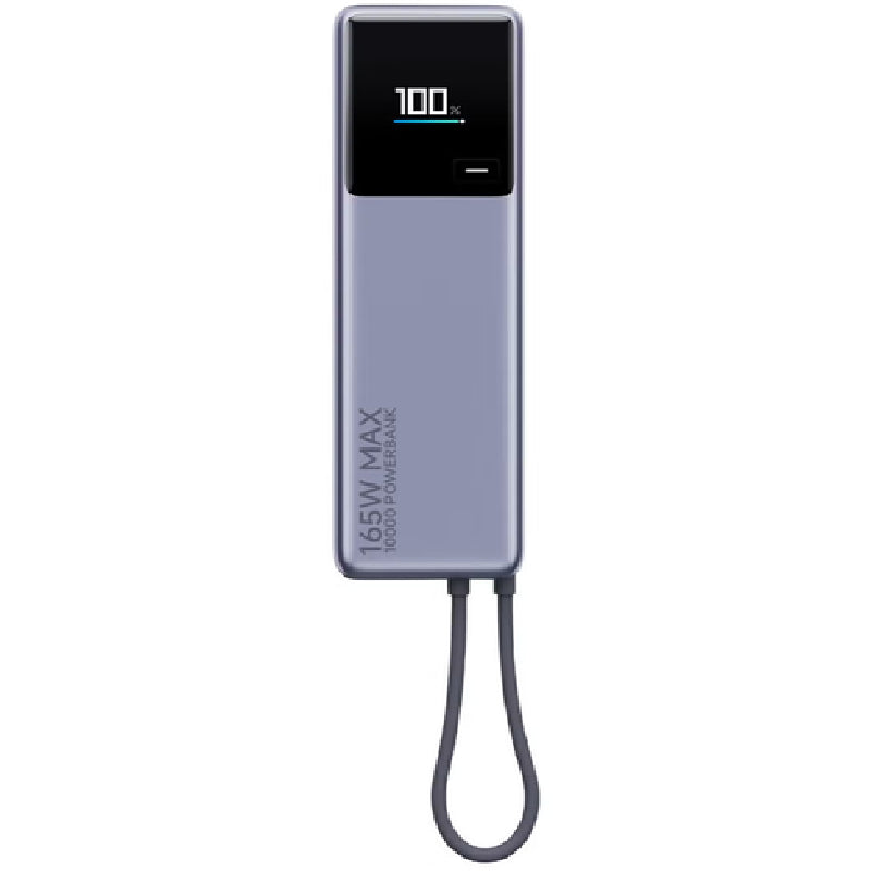 Xiaomi Boost Pro Power Bank 10000mAh, 165W, Integrated Cable - Gray