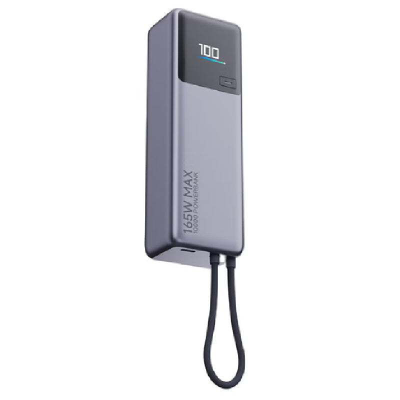 Xiaomi Boost Pro Power Bank 10000mAh, 165W, Integrated Cable - Gray