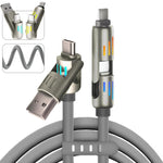 Infinix XDX15 Fast 4-in-1 Cable, 240W - Gray