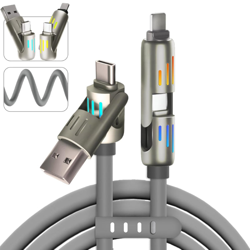 Infinix XDX15 Fast 4-in-1 Cable, 240W - Gray
