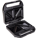 Media Tech Sandwich and Waffle Maker, 3 slices, 750 Watt, MT-SM207 - Black