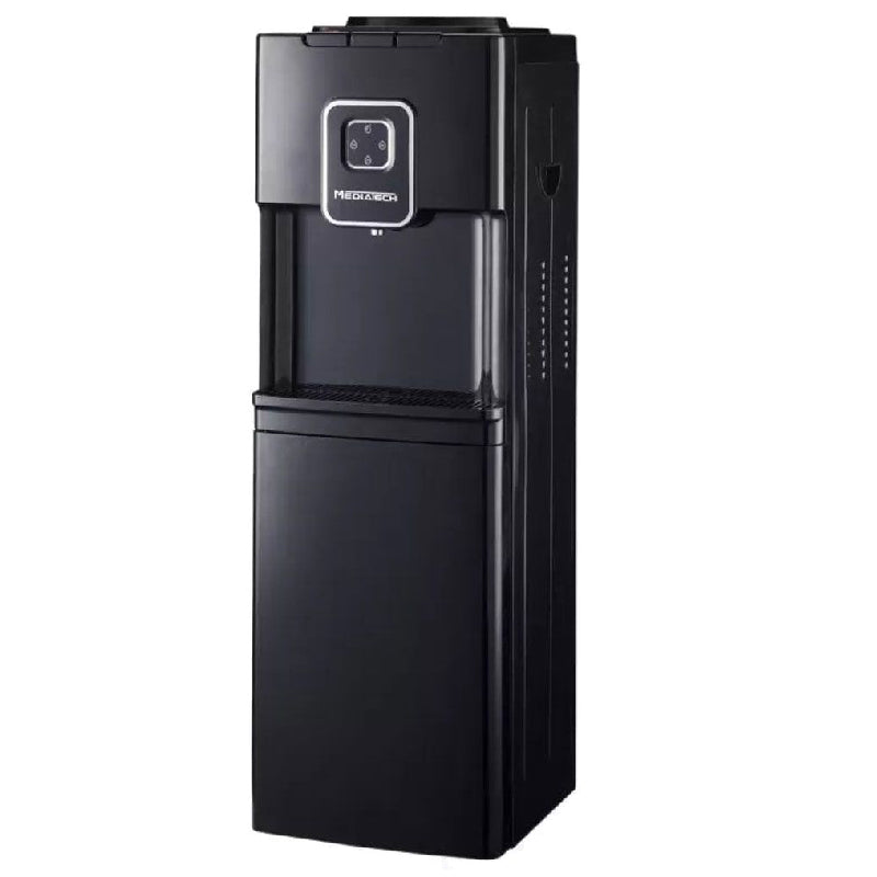 Media Tech Water Cooler, 3 Taps, Stainless Steel, with Cabinet, MT-WD2533C - Black