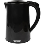 MediaTech Stainless Steel Digital Kettle, 1.7 Liter, 2200 Watts, With Temperature Selection Display, MT-KDP001 - Black