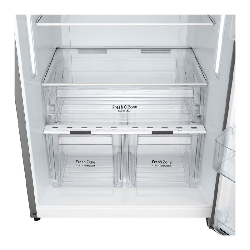 LG Refrigerator Top Freezer, 401L, Inverter, No Frost, GTF402SVAN - Platinum Silver