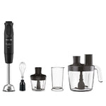 Moulinex Optichef Hand Blender, 1000 Watts, 20 Functions, 3 L Food Processor, 500 ML Chopper, Whisk, DD6553EG - Black
