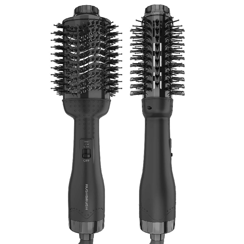 Rush Brush V2 Pro Hair Straightener Brush, 1300 Watt - Black