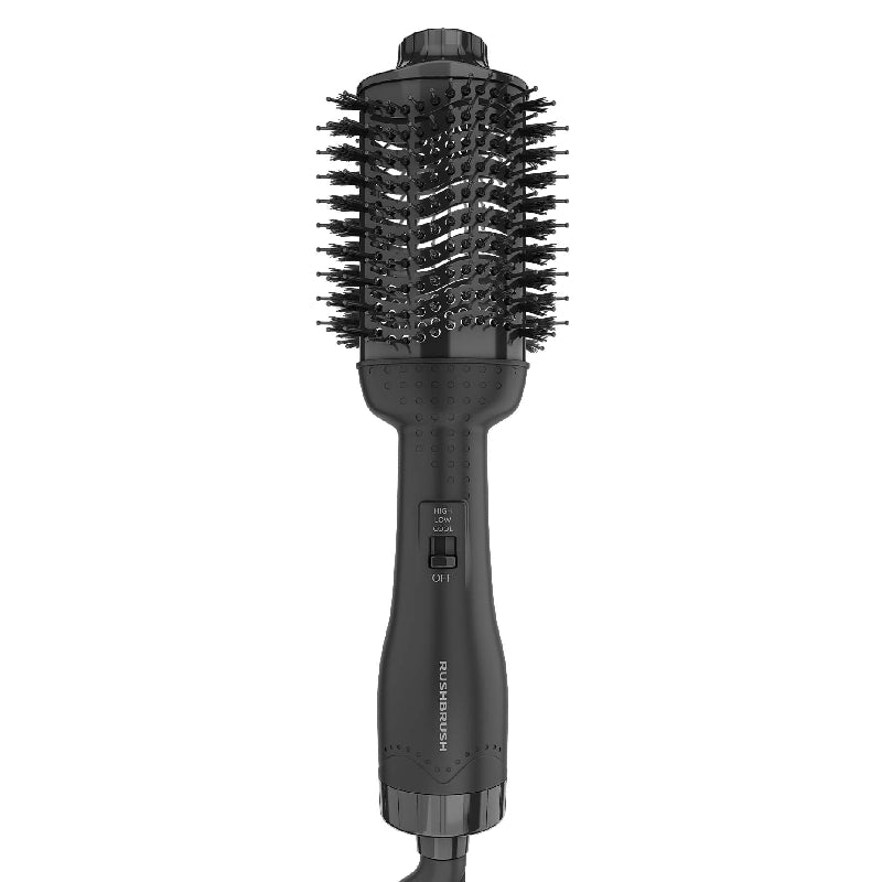 Rush Brush V2 Pro Hair Straightener Brush, 1300 Watt - Black