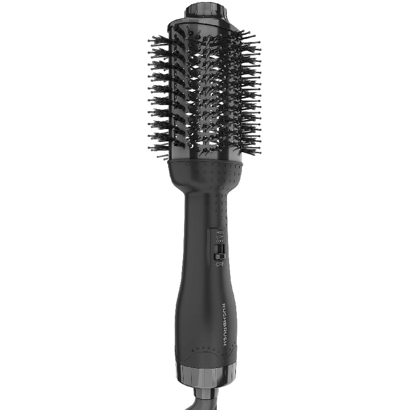 Rush Brush V2 Pro Hair Straightener Brush, 1300 Watt - Black