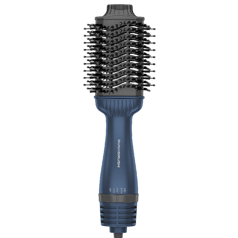 Rush Brush V3 Pro Hair Straightener Brush, 1400 Watt - Navy Blue