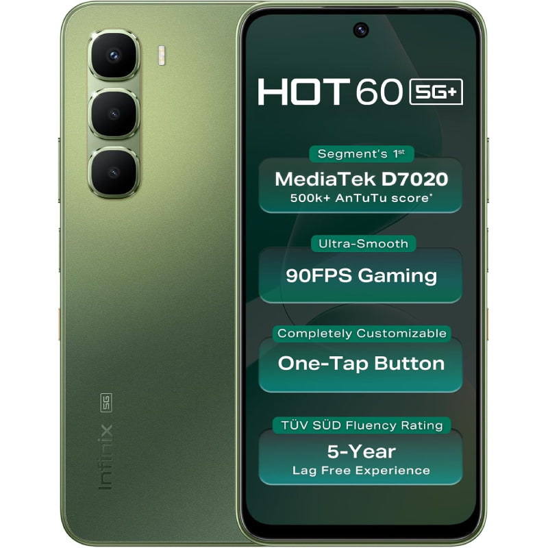 Infinix Hot 60 5G, 6GB Ram, 128GB - Tundra Green